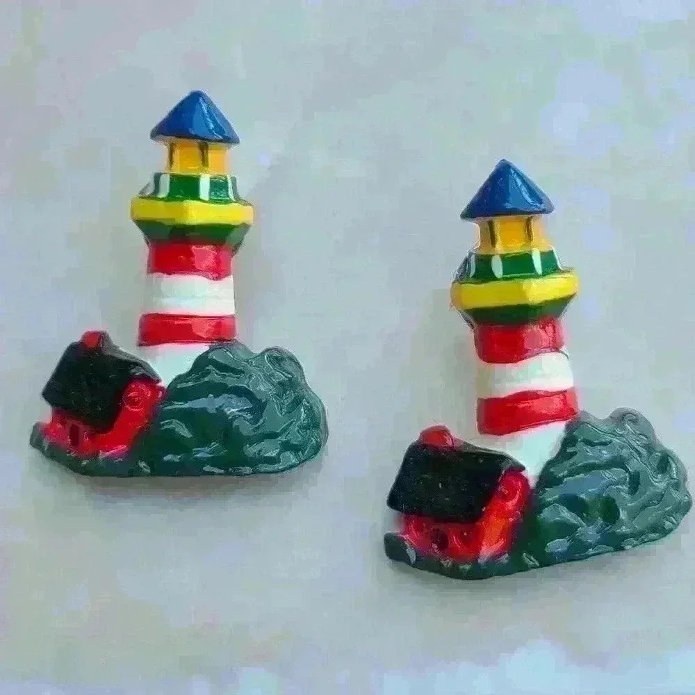 Lighthouse colorful vintage earrings